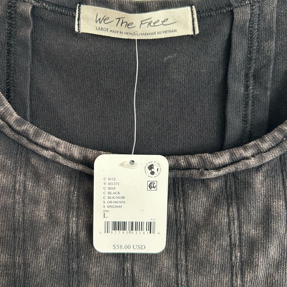We The Free Black Peplum Tank Top - Picture 2 of 7